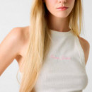 Camiseta sin mangas con logo bordado