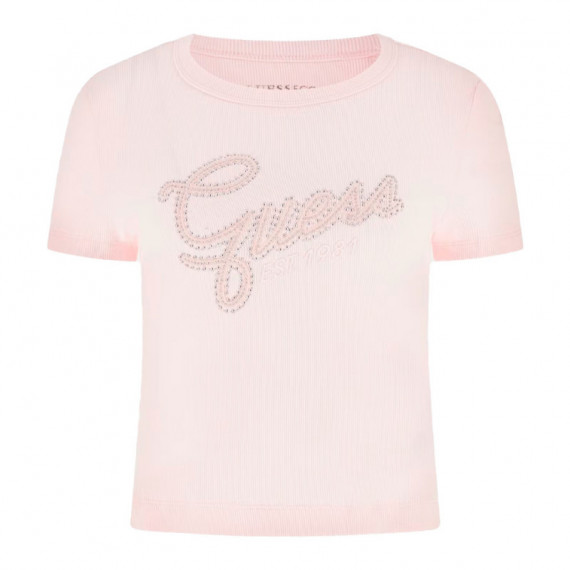 Camiseta con brillantes en el logo