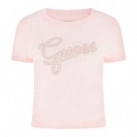 Camiseta con brillantes en el logo