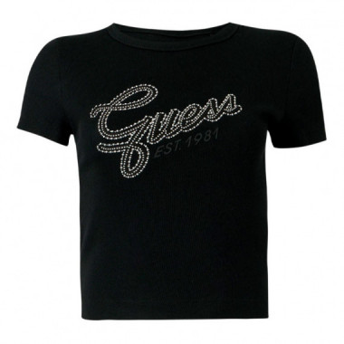 Camiseta con brillantes en el logo