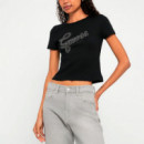 Camiseta con brillantes en el logo