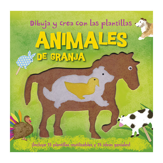 Dibuja y crea con las plantillas Animales de granja