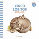 Cinco lobitos. Libro con sonido