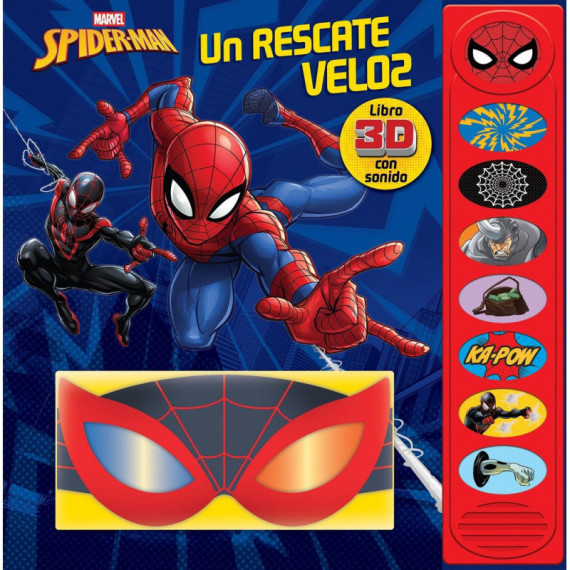 UN RESCATE VELOZ. LIBRO 3D CON SONIDO. SPIDERMAN