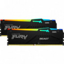 KINGSTON Memoria Fury Beast Rgb KF556C40BBAK2-16 DDR5 16GB 5600MHZ CL40 Kit 2