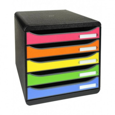 BANDEJA PORTADOCUMENTOS 5 CAJONES MULTICOLOR