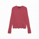 Chaquetas y Abrigos Cardigan VERO MODA Fantastic Holly Berry Medium Rose