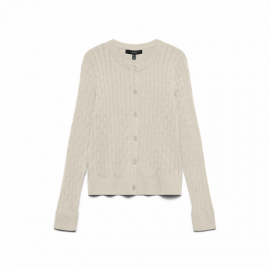 Jers&eacute;is y Sudaderas Cardigan VERO MODA Fantastic Birch Light Grey