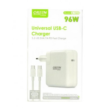 GRENN LYCA Cargador Portatil TIpo C M/M 96W 20.5V/4.7A G-1262