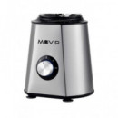 MUVIP Batidora de Vaso Cristal MV0525 1500W 1.5L Con Pica Hielo Acero Inoxidable