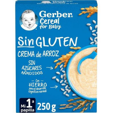 Gerber Crema de Arroz sin Gluten 250 G  NESTLE NUTRITION