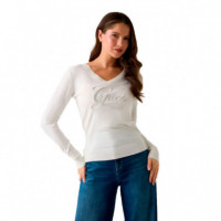 Jersey con Pedrería en Forma de Logo  GUESS