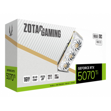 TARJETA GRAFICA ZOTAC GAMING GEFORCE RTX 5070 TI SOLID SFF OC BLANCO ED 16GB GDDR7
