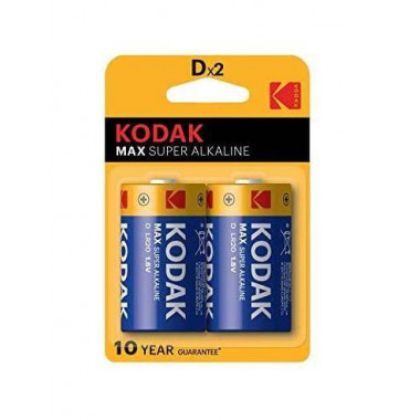 KODAK Pack de 2 Pilas Alkalinas LR20 1.5V