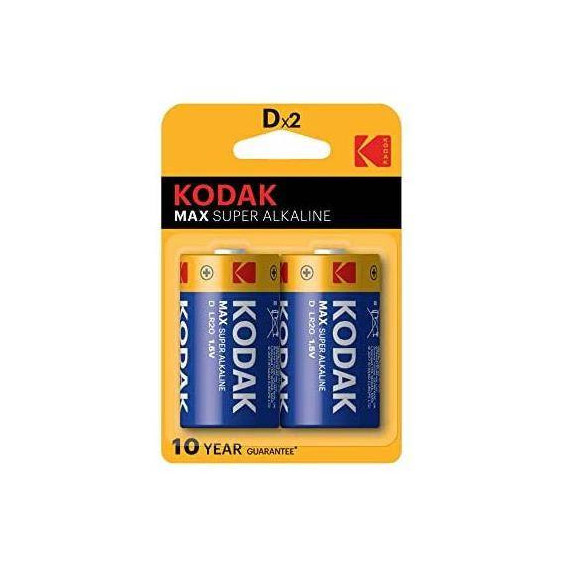 KODAK Pack de 2 Pilas Alkalinas LR20 1.5V