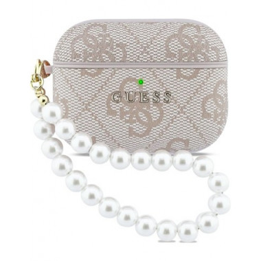 GUESS Funda Para Airpods Pro 3 Rosa Con Perlas
