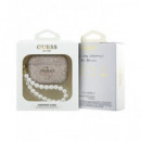 GUESS Funda Para Airpods Pro 3 Rosa Con Perlas