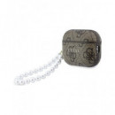 GUESS Funda Para Airpods Pro 3 Marron Con Perlas