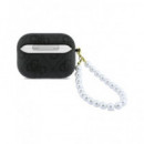 GUESS Funda Para Airpods Pro 3 Negro Con Perlas