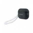 GUESS Funda Para Airpods Pro 3 Negro Con Perlas