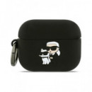 KARL LAGERFELD Funda Para Airpods Pro 3 Logo Karl y Gato Negro