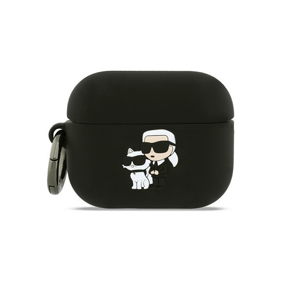 KARL LAGERFELD Funda Para Airpods Pro 3 Logo Karl y Gato Negro