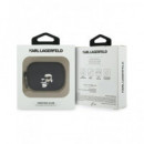 KARL LAGERFELD Funda Para Airpods Pro 3 Logo Karl y Gato Negro