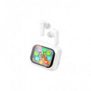 TREVI Auricular Bluetooth Con Pantalla y Base Cargadora Con Traductor IA EAR100AID Blanco