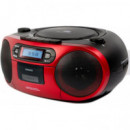 Radio Cassette Portátil con CD, Bluetooth y USB Aiwa BBTC-550RD Rojo