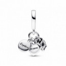 PANDORA Charm Colgante Triple en Plata de Ley Cámara, Corazón & Brújula 792703C01