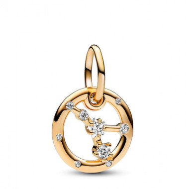 PANDORA Charm Colgante con un Recubrimiento en Oro de Zodiaco C&aacute;ncer 762708C01