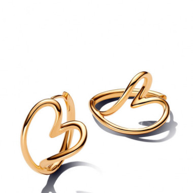 PANDORA Pendientes de Aro con un Recubrimiento en Oro 263807C00