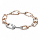 PANDORA PANDORA Me Link Doble en Plata de Ley PANDORA Me en Pavé 799660C02