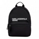 Mochila de Nailon con Logotipo  KARL LAGERFELD JEANS