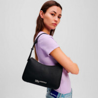 BOLSO DE HOMBRO CON EL LOGOTIPO METÁLICO DE