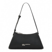 BOLSO DE HOMBRO PEQUEÑO CON EL LOGOTIPO METÁLICO