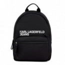 Mochila de Nailon con Logotipo  KARL LAGERFELD JEANS