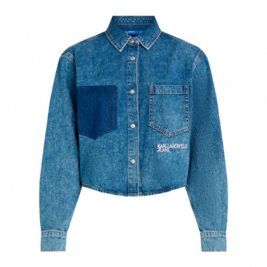 Camisa de vaquero de dise&ntilde;o cuadrado