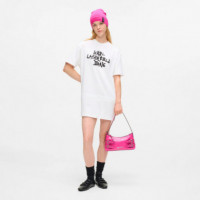 Vestido camiseta con estampado de grafiti