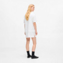 Vestido camiseta con estampado de grafiti