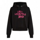 Sudadera con capucha y decorada con grafiti