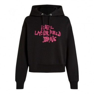 Sudadera con capucha y decorada con grafiti