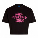 Camiseta corta con grafiti