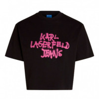 Camiseta corta con grafiti