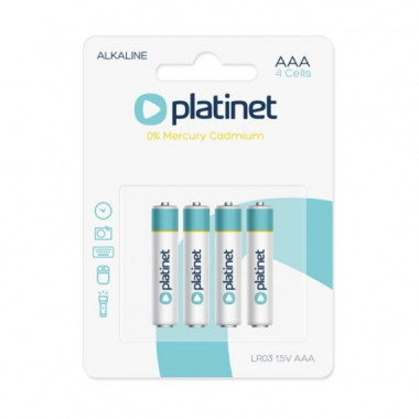 PLATINET ALKALINE PRO PILA ALCALINA AAA LR03 BLISTER*4