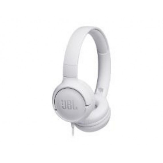 Auriculares JBL Tune 500 Circumaurales Plegables con Micrófono Integrado 3.5mm Blancos (JBLT500WHT)