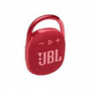 Altavoz JBL Clip 4 5W 1.0 Bluetooth 5.1 Rojo (JBLCLIP4RED)