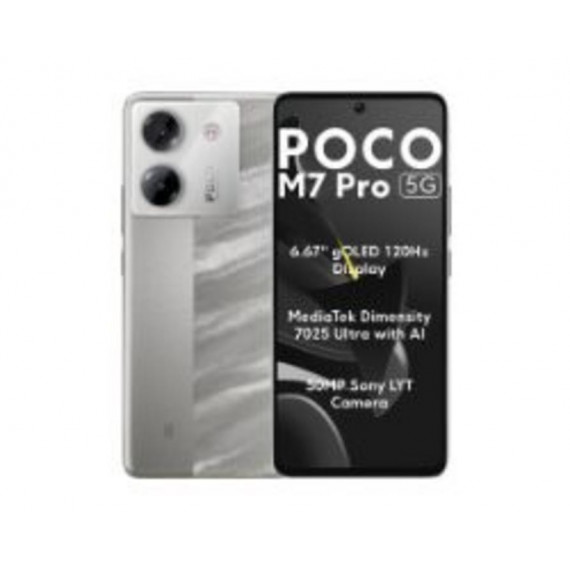 Smartphone XIAOMI Poco M7 Pro 6.67" Amoled Dimensity 7025-ULTRA 12GB 512GB 5G Plata (MZB0LO2EU)
