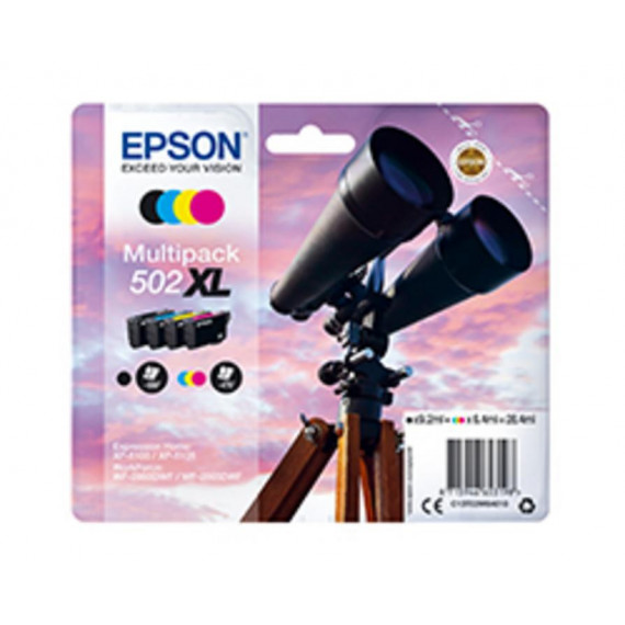 Tinta EPSON 502XL Pack Negro/tricolor (C13T02W64010)