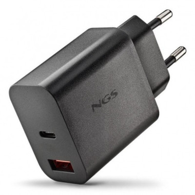 Cargador de Pared NGS Era Gan Usb-c/usb-a 20W Negro